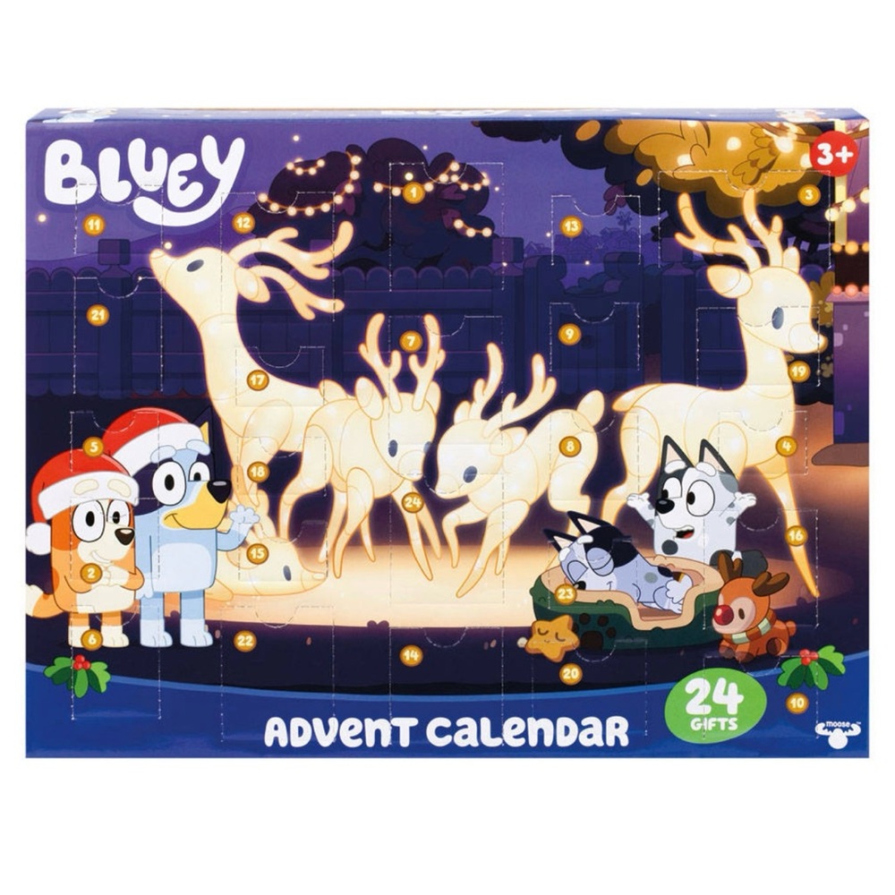 Bluey Advent Calendar with 24 Surprises - Multicolor
